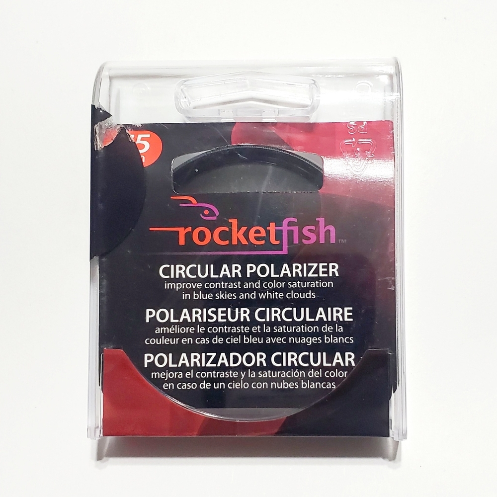 Rocketfish 55mm Circular Polarizer RF-CP55 Lens CPL Filter.